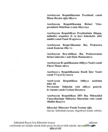 Sabirabadda Pənah Hüseynov görün, kimdən GİLEY EDİR... - “Qorxudan məcbur qalıb razılaşdım”