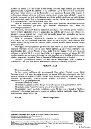 “Elegant Residence” MTK vətəndaşın evini başına uçurur - FOTOLAR