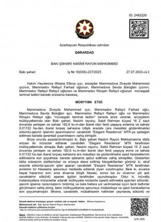 “Elegant Residence” MTK vətəndaşın evini başına uçurur - FOTOLAR