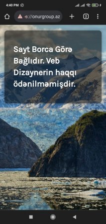 “Onur Group” MMC-nin rəsmi saytında yazılan yazı diqqət çəkdi: “Pulu ödəmədiyi üçün…”