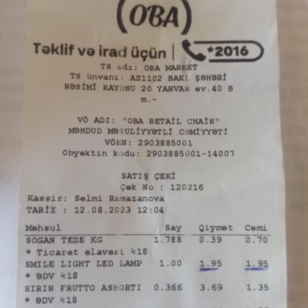 “OBA Market” aldatdığı müştərilərə hədiyyə təklif edir - BU DA FAKT!!!