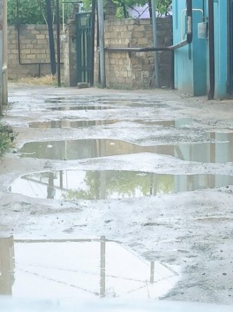 Əziz Əzizov şəhid adına olan küçəni bataqlıqa çevirib