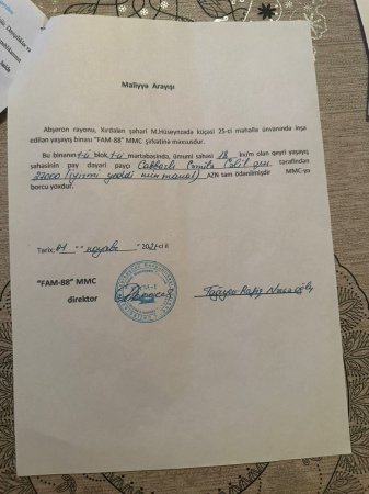 “FAM-88”MMC-nin rəhbərliyi dələduzluqda ittiham olunur... - Prezidentə müraciət!