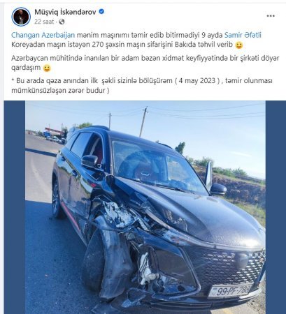 “Changan Azerbaijan” özünü biabır edib - BU DA FAKT!!!