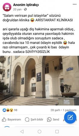 “Aristokrat” klinikasından narazılar ÇAĞIRIŞ etdi... - Reklama inanmayın!