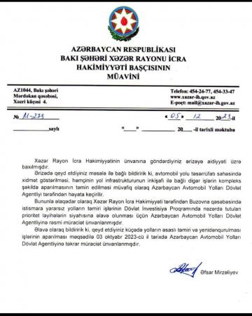 Bərbad vəziyyətdə olan Xəzər rayonu... - MALƏSƏF...