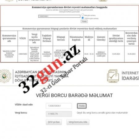 KRATON klinikasının dövlətə 12 min manat vergi borcu üzə çıxdı - Sahibi olan bu xanım görün kimdir (FOTOFAKT)