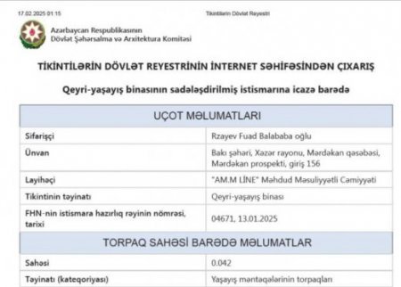 Baba Rzayevin oğlu Mərdəkanda yeni ticarət obyekti tikir –FOTOFAKT